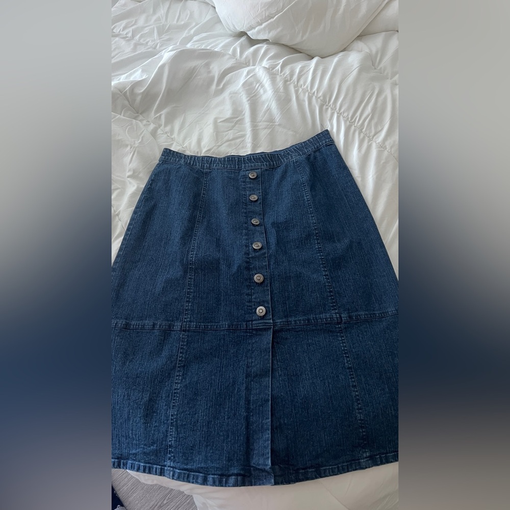 Ruby Rd. Blue Denim Skirt
